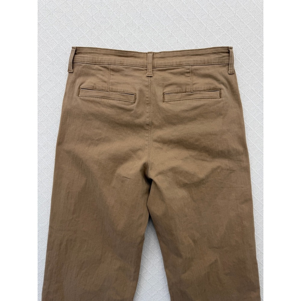 Ella Moss Wide Leg Crop Chino Pant Brown Stretch High Rise Cotton Twill Womens 6 - Picture 5 of 7